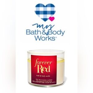🕯️BATH & BODY WORKS 🕯️Forever Red  3-Wick Candle